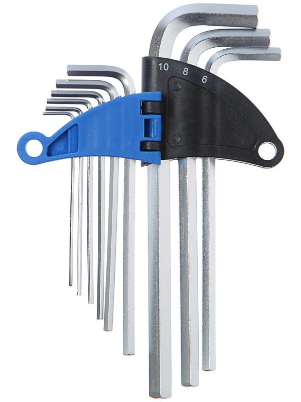 Набор ключей шестигранных ТУНДРА, удлиненных, CrV, 1.5 - 10 мм, 9 шт.