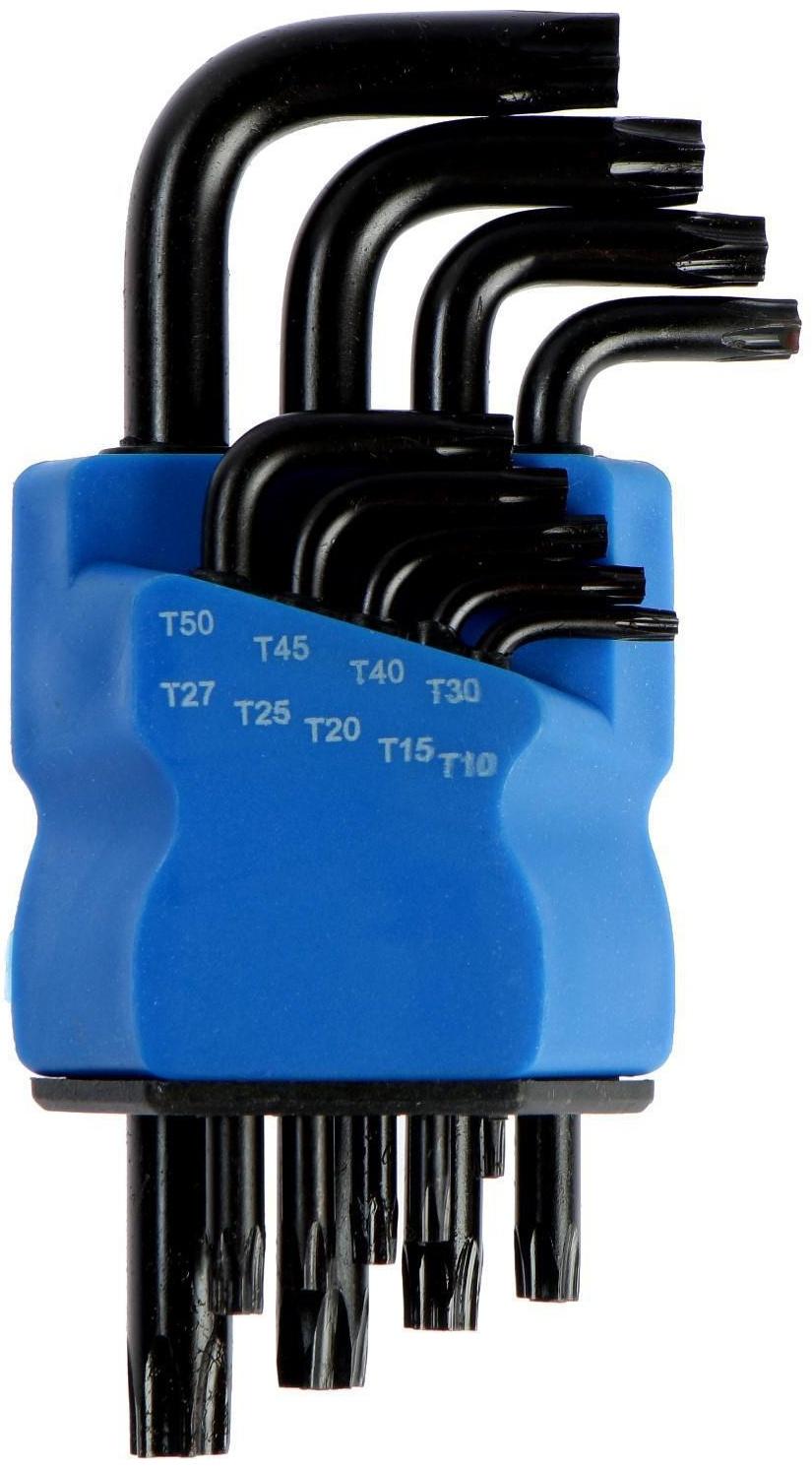 Набор ключей ТУНДРА black, TORX Tamper, CrV, TT10 - TT50, 9 шт.