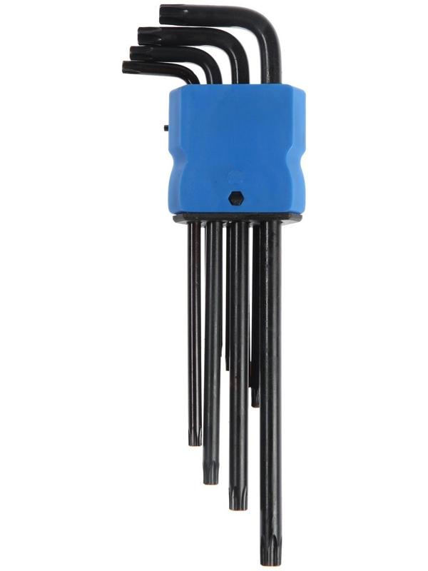 Набор ключей ТУНДРА black, TORX Tamper, экстрадлинные, CrV, TT10 - TT50, 9 шт.