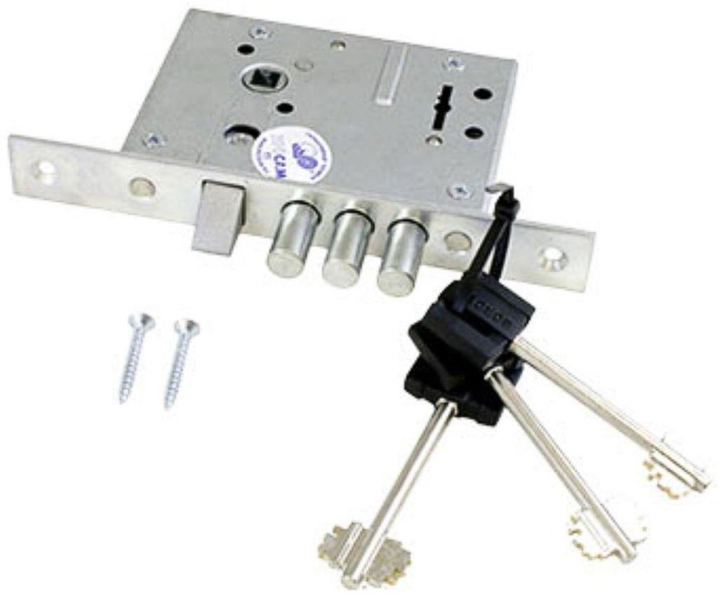 Замок врезной BORDER ЗВ 9-6/13 77316, б/о, м/о 55 мм