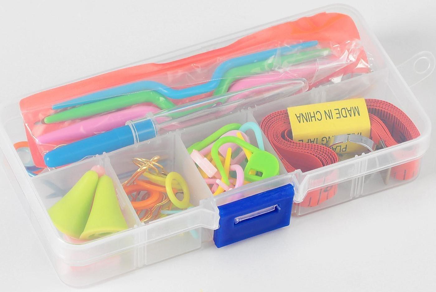 Набор для вязания , 57 предметов, в футляре