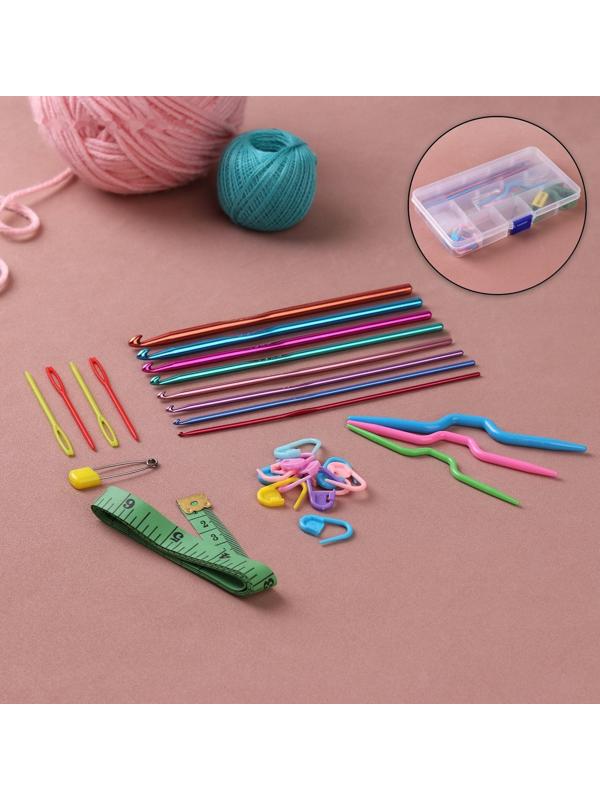 Набор для вязания, 28 предметов, в футляре