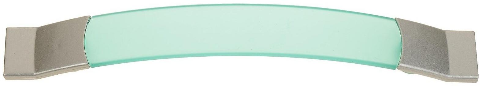 Ручка скоба PLASTIC 005, пластиковая, м/о м/о 128 мм, зеленая