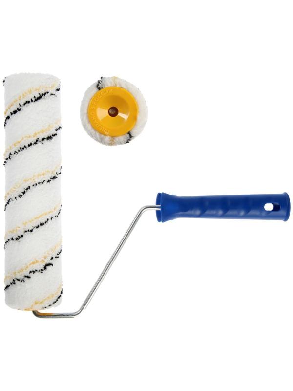 Валик ТУНДРА, микрофибра, 240 мм, рукоятка d=6 мм, D=42 мм, ворс 9 мм