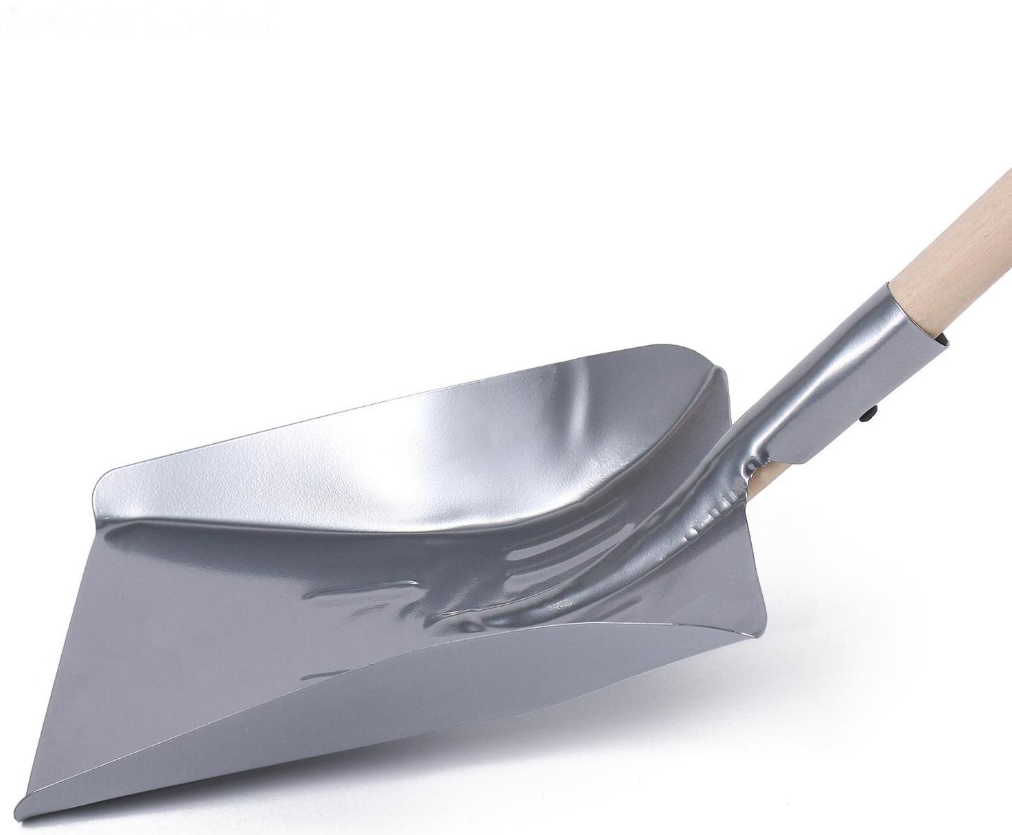 Лопата оцинкованная детская, ковш 215 × 240 мм, с деревянным черенком, цвет МИКС