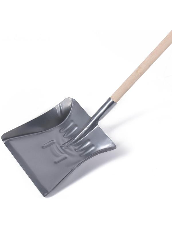 Лопата оцинкованная детская, ковш 215 × 240 мм, с деревянным черенком, цвет МИКС
