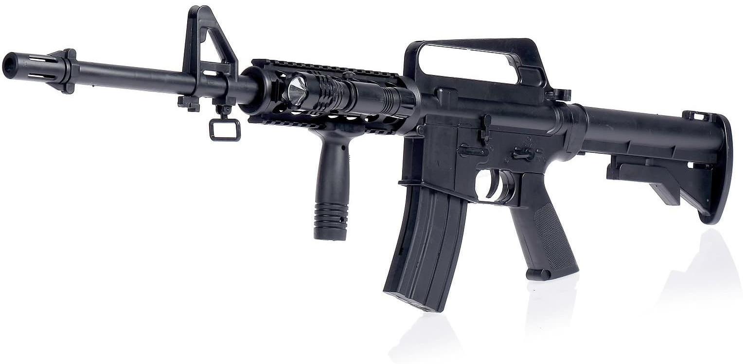 Штурмовая винтовка пневматическая Assault rifle M16-A4 221A, с фонариком