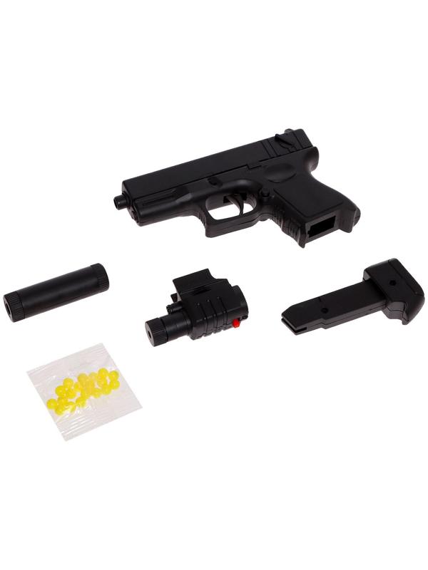 Пистолет пневматический детский «Форт», с фонариком, лазером и глушителем