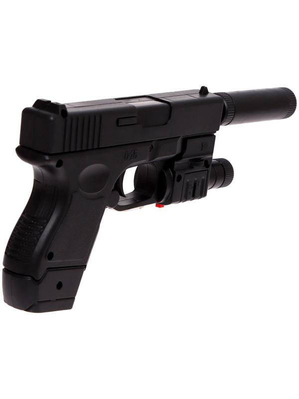 Пистолет пневматический детский «Форт», с фонариком, лазером и глушителем