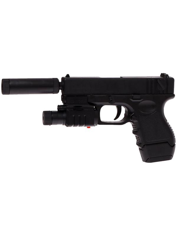 Пистолет пневматический детский «Форт», с фонариком, лазером и глушителем