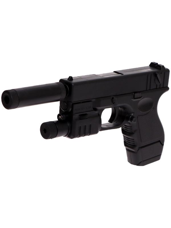 Пистолет пневматический детский «Форт», с фонариком, лазером и глушителем