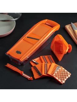 Набор для резки овощей №2,с 7 насадками, овощечисткой, овощедержателем и контейнером