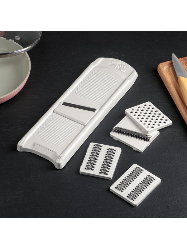 Овощерезка, с 5 насадками, пластик ABS, цвет белый