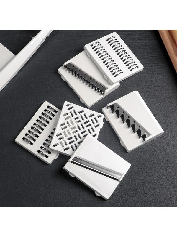 Овощерезка с 6 насадками, пластик ABS, цвет белый