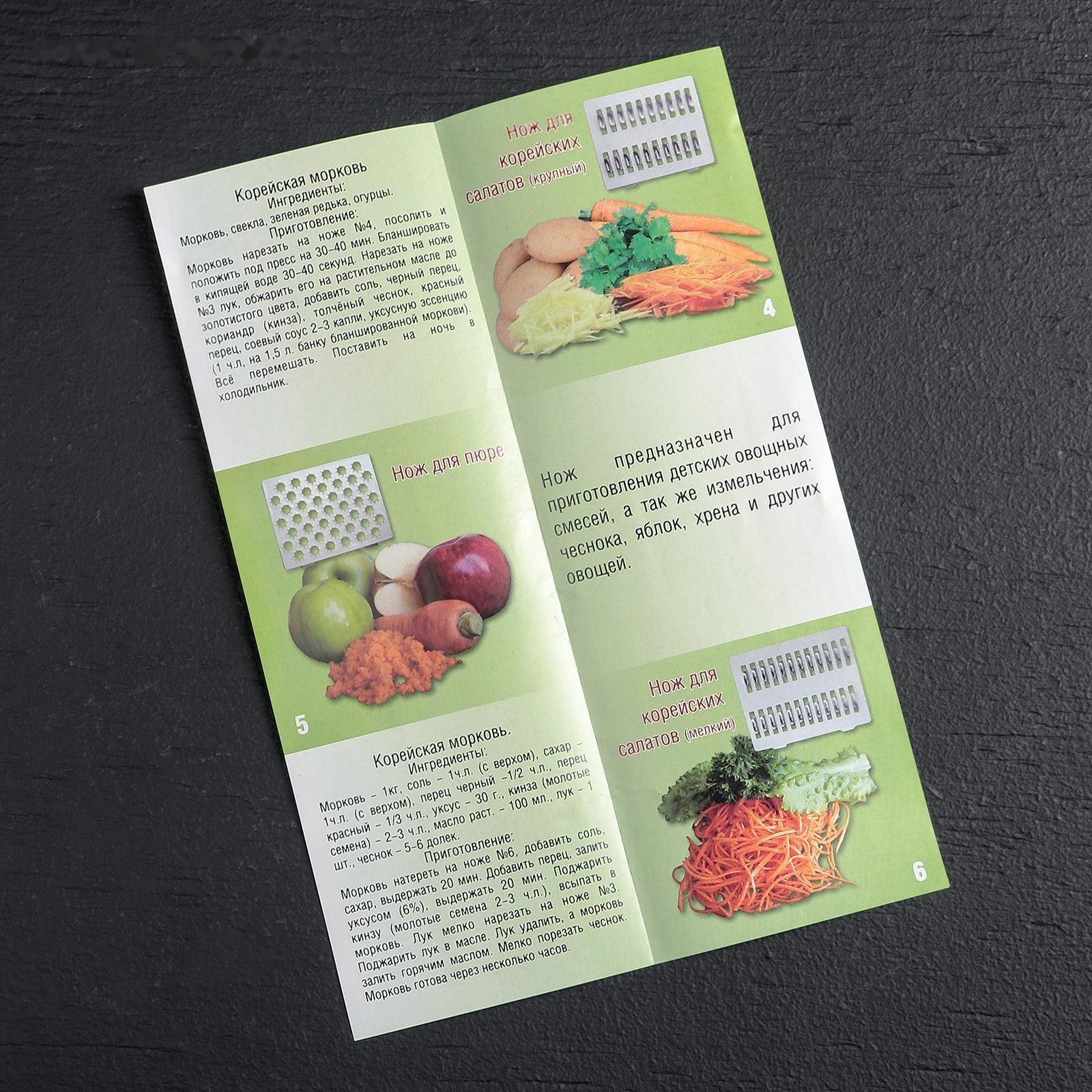 Овощерезка с 7 насадками, пластик ABS, цвет белый