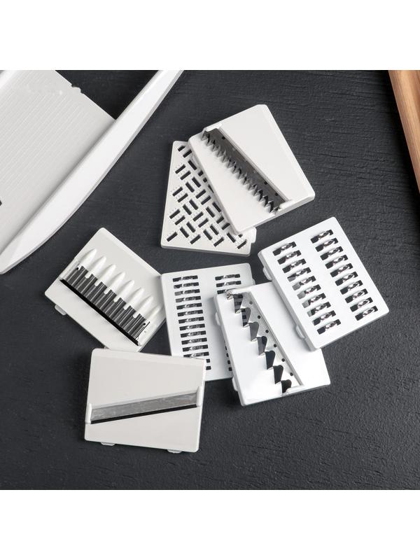 Овощерезка с 7 насадками, пластик ABS, цвет белый