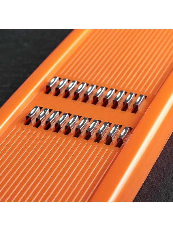 Овощерезка для корейской моркови, 27,5×9 см, цвет оранжевый, в блистере