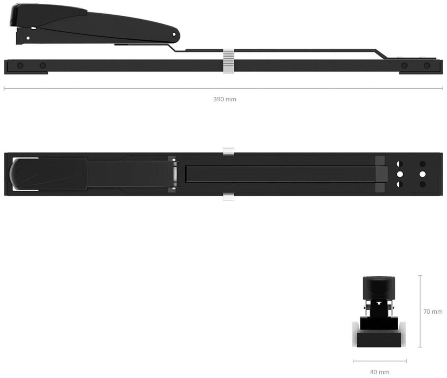 Степлер брошюровочный ErichKrause № 24/6 и 26/6, до 30 листов, на 2 типа скрепления, чёрный