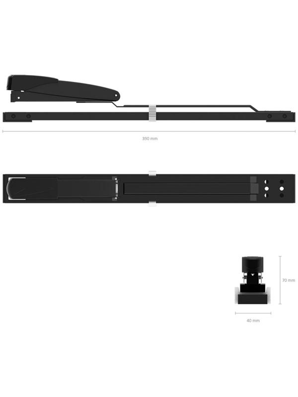 Степлер брошюровочный ErichKrause № 24/6 и 26/6, до 30 листов, на 2 типа скрепления, чёрный