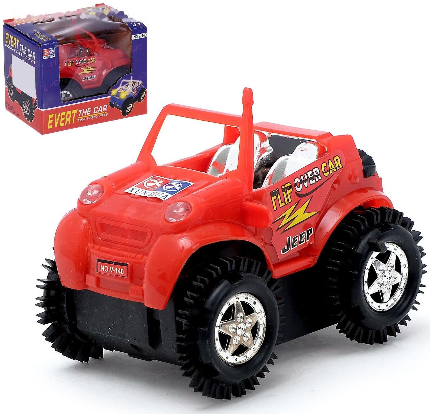 Джип-перевёртыш «Кабриолет», работает от батареек, цвета МИКС