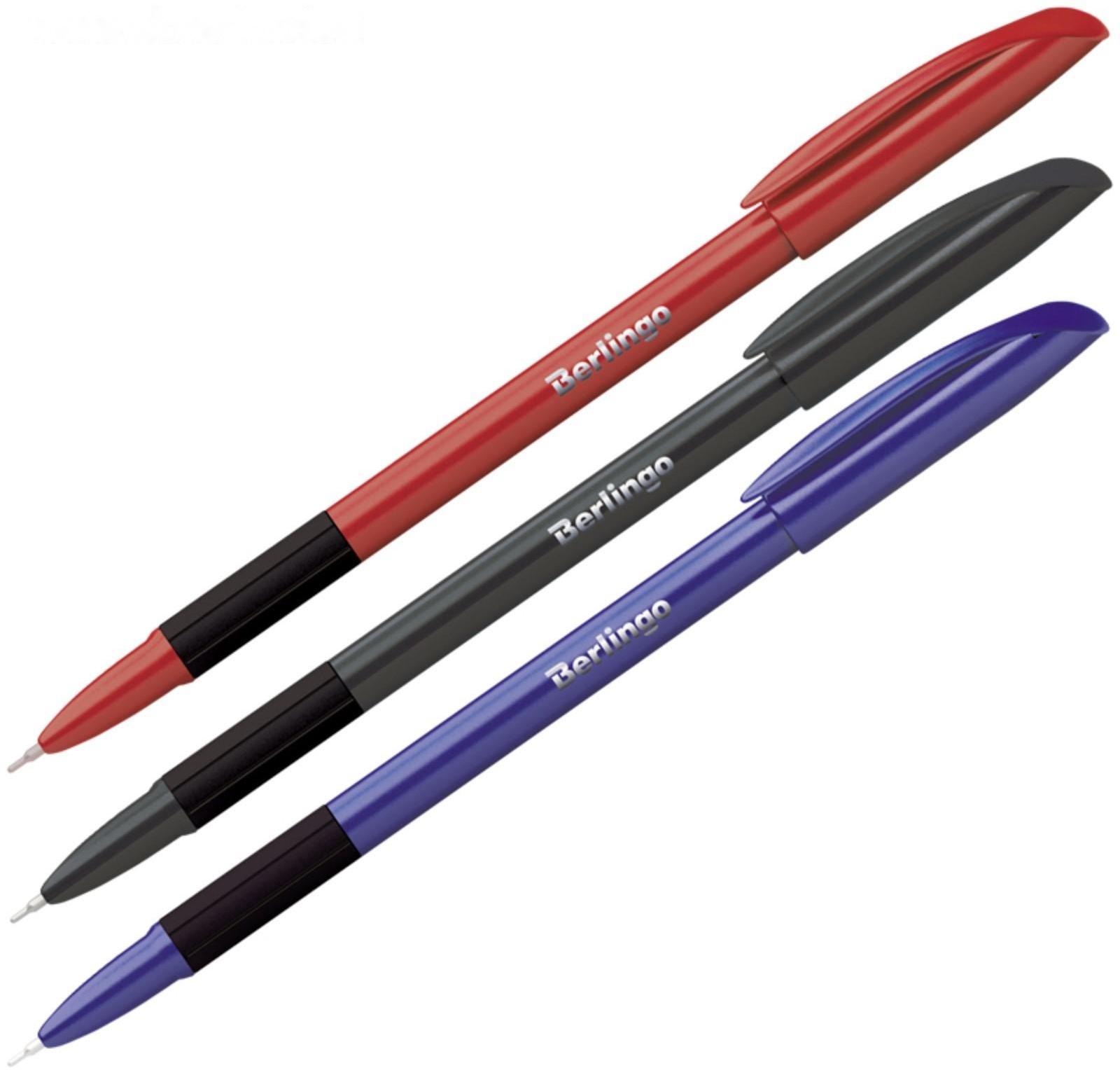 Ручка шариковая 0,7 мм, Berlingo Metallic Pro, стержень синий