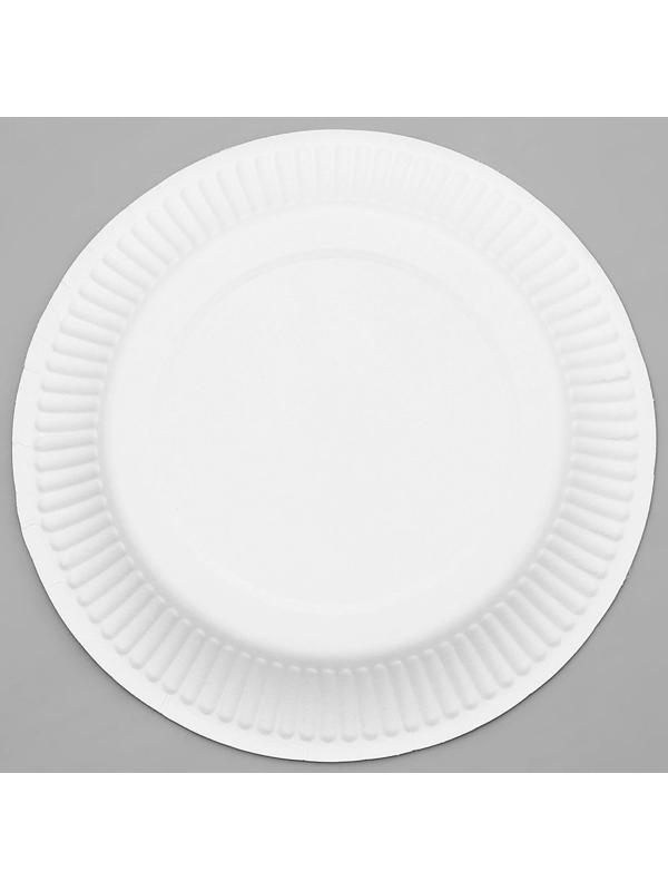 Тарелка бумажная «1 годик», звёзды и шарики, 18 см, цвет голубой