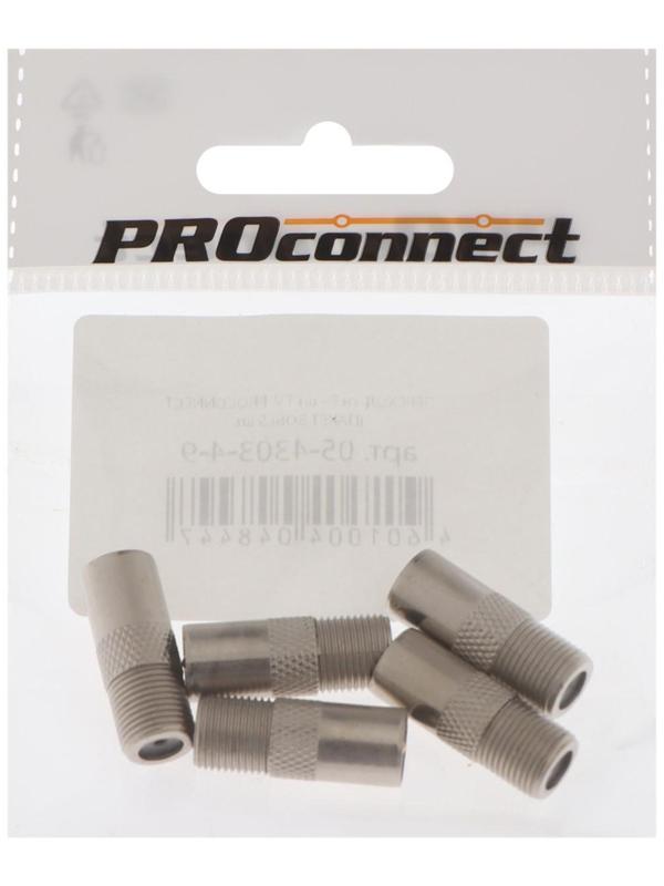 Переходник Proconnect 05-4303-4-9, гнездо F - штекер TV, упаковка 5 шт