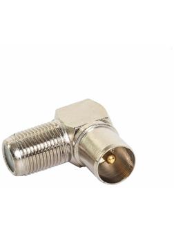 Переходник Proconnect 05-4311-4-7, гнездо F - штекер TV, угловой, упаковка