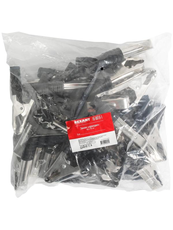 Зажим Rexant 16-0019-1, крокодил, 105 мм, 100 А, МИКС