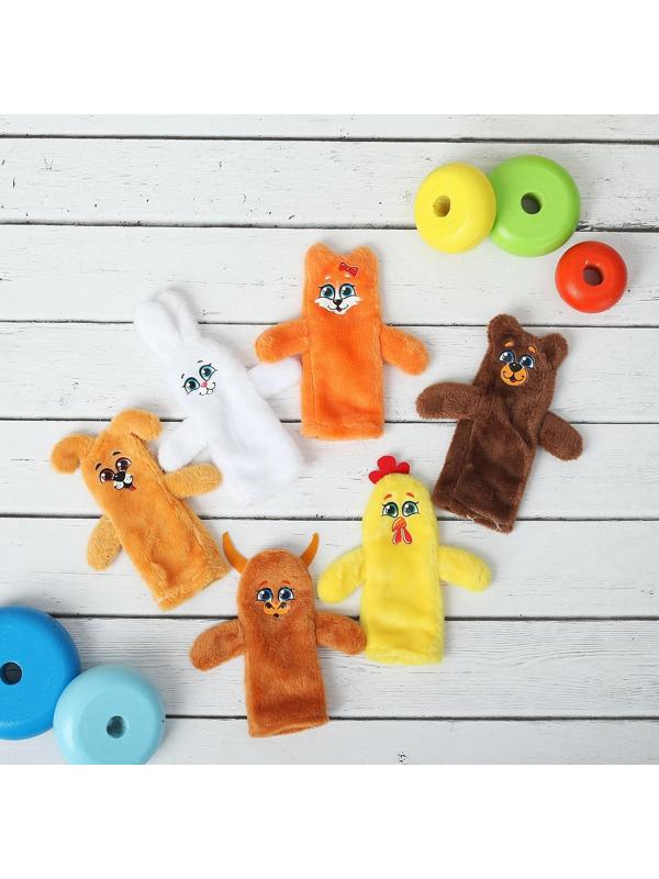 Пальчиковый театр «Заяц и лисичка», набор: 6 персонажей, сценарий