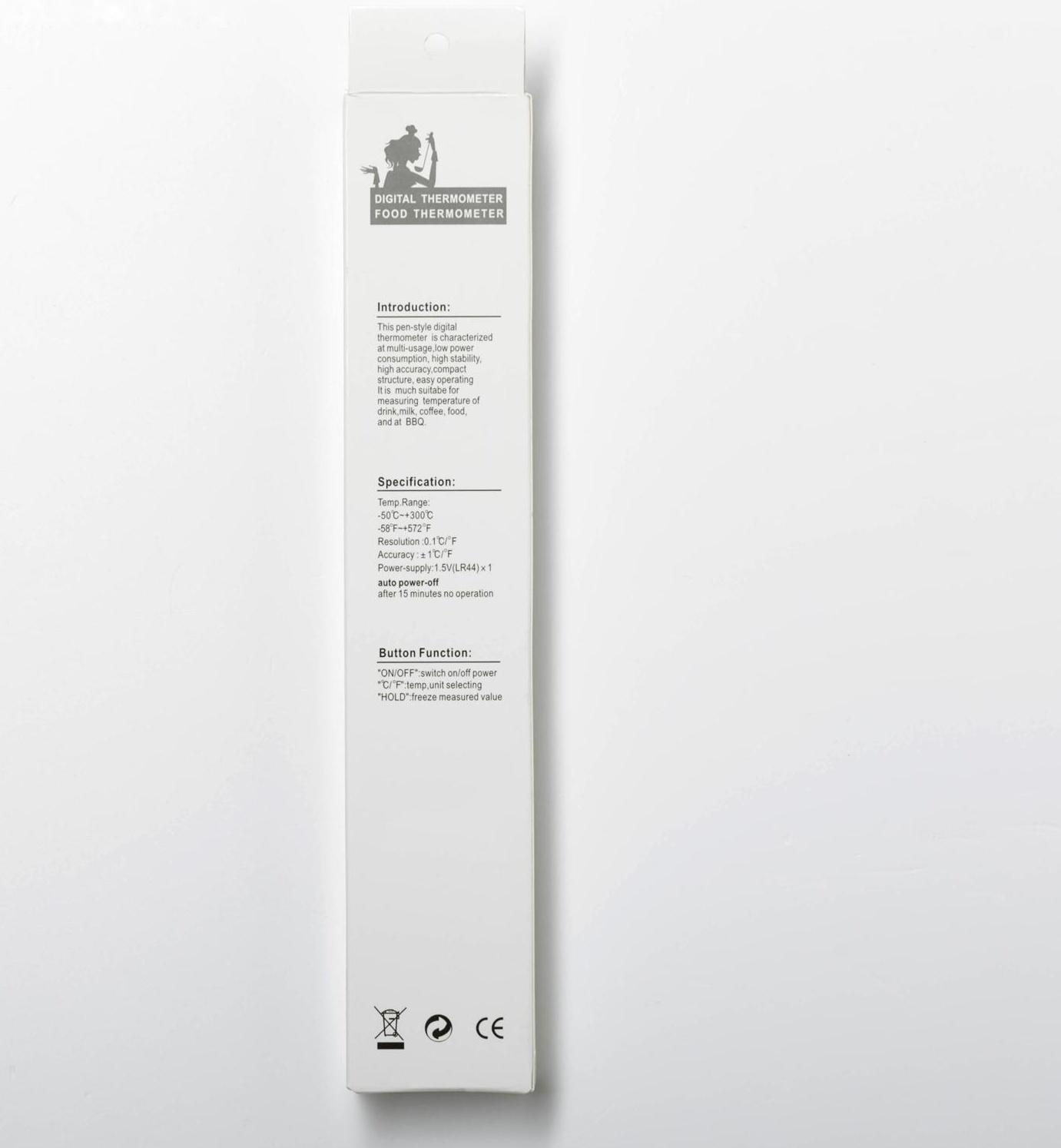 Термометр для пищи электронный на батарейках, с чехлом