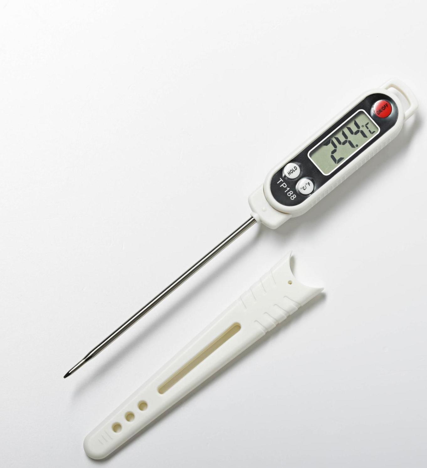 Термометр для пищи электронный на батарейках, с чехлом