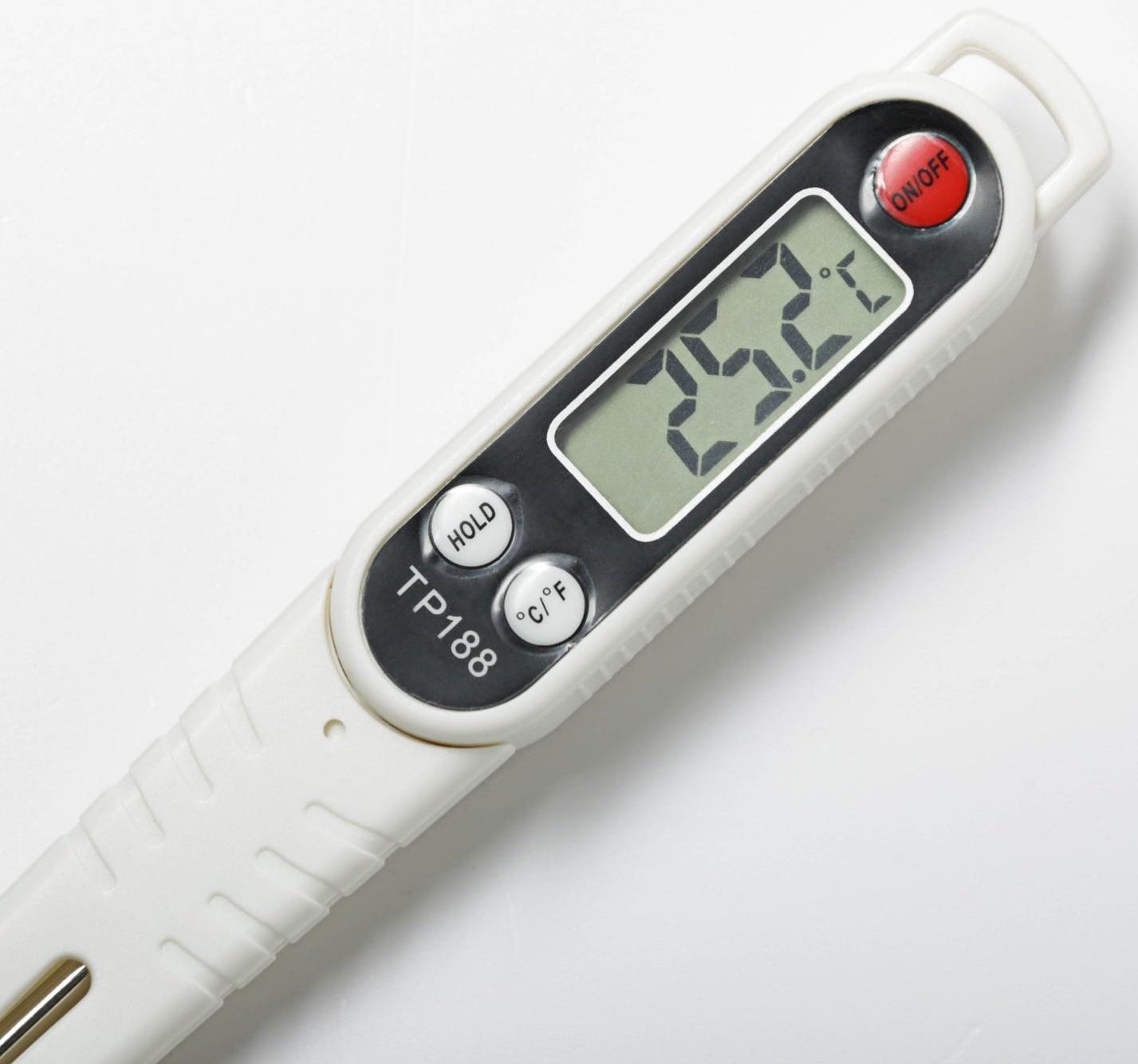 Термометр для пищи электронный на батарейках, с чехлом