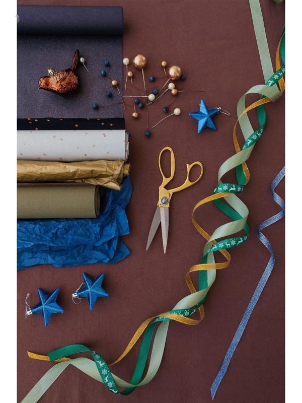 Лента парчовая, 6 мм, 23 ± 1 м, цвет золотой