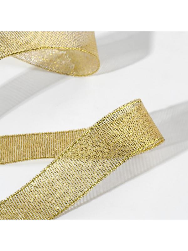 Лента парчовая, 20 мм, 23 ± 1 м, цвет золотой