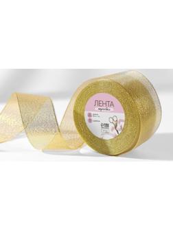Лента парчовая, 40 мм, 23 ± 1 м, цвет золотой