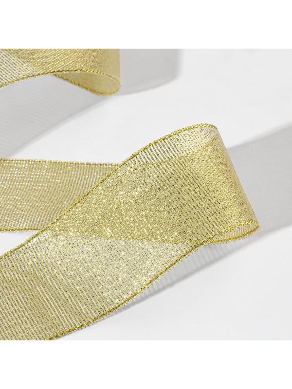 Лента парчовая, 40 мм, 23 ± 1 м, цвет золотой
