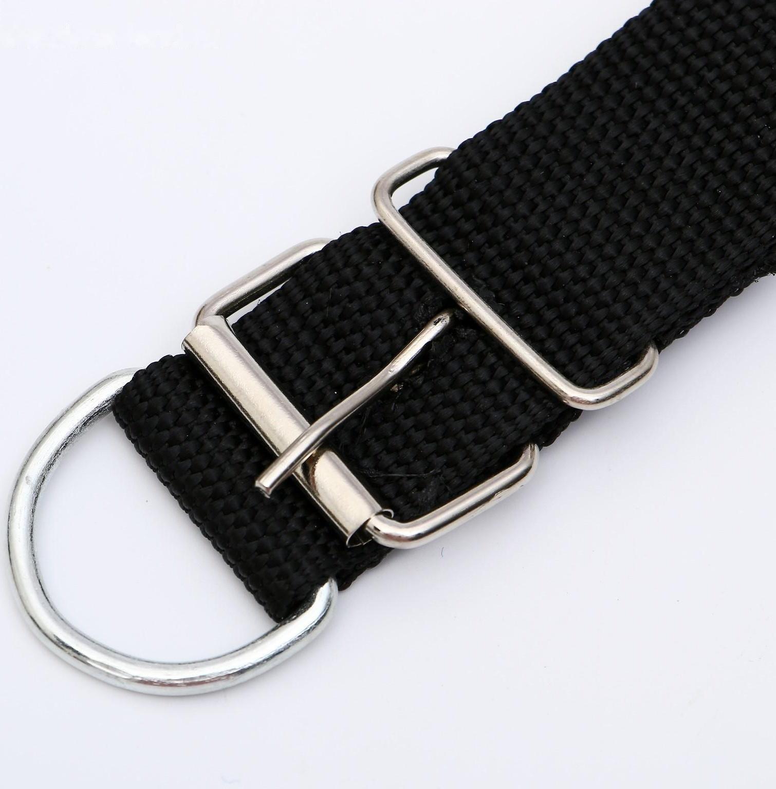 Ошейник клепаный, 48,5 х 3 см, ОШ 31-40 см, полиэстер, чёрный