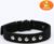 Ошейник клепаный, 48,5 х 3 см, ОШ 31-40 см, полиэстер, чёрный