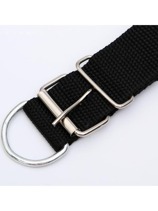 Ошейник клепаный, 48,5 х 3 см, ОШ 31-40 см, полиэстер, чёрный