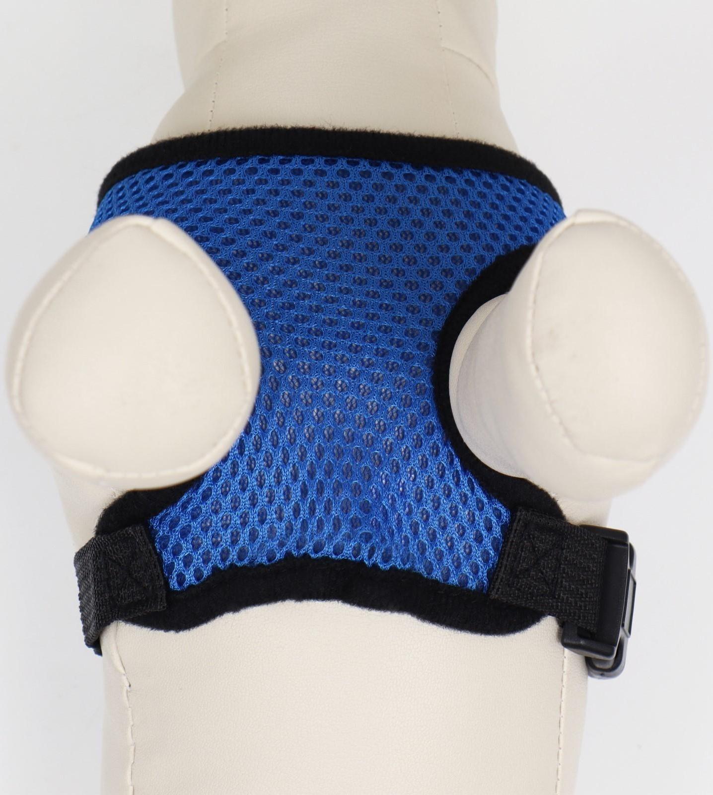 Шлейка мягкая из неопрена, размер S, ОШ 24 см, ОГ 24-34 см, синяя