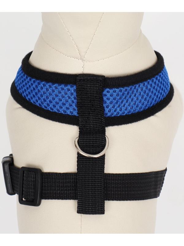 Шлейка мягкая из неопрена, размер S, ОШ 24 см, ОГ 24-34 см, синяя