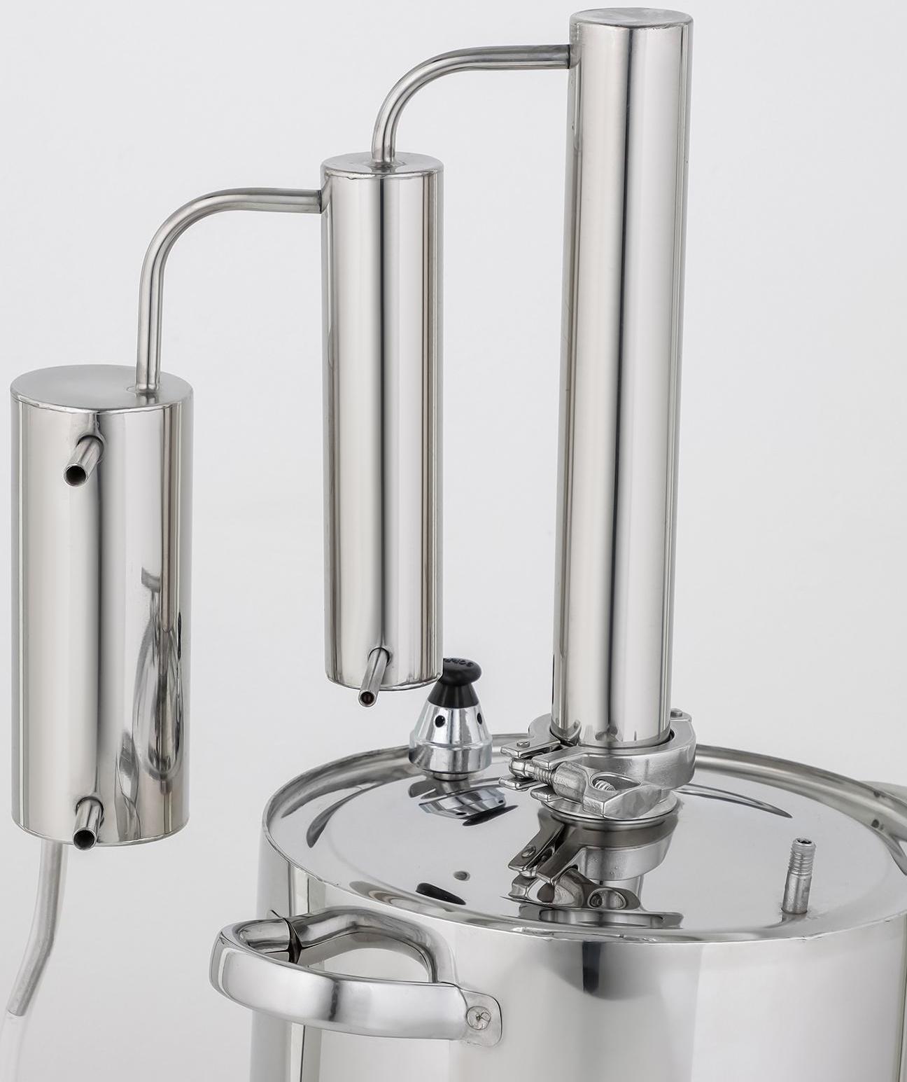 Дистиллятор домашний «Уральский Самовар», 12 л, дно 3 мм, кламповое соединение