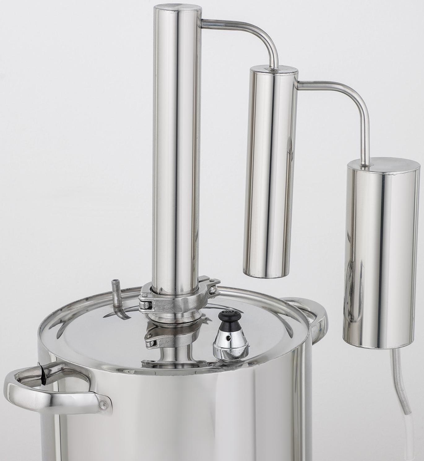 Дистиллятор домашний «Уральский Самовар», 12 л, дно 3 мм, кламповое соединение