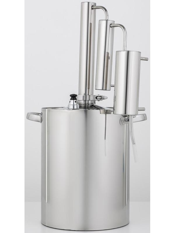 Дистиллятор домашний «Уральский Самовар», 12 л, дно 3 мм, кламповое соединение