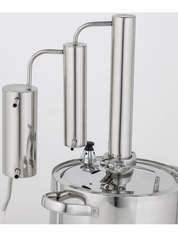 Дистиллятор домашний «Уральский Самовар», 12 л, дно 3 мм, кламповое соединение