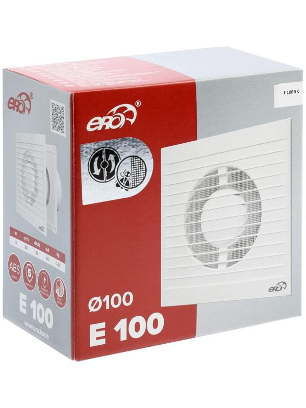 Вентилятор вытяжной ERA E 100 S С, 160x160 мм, d=100 мм