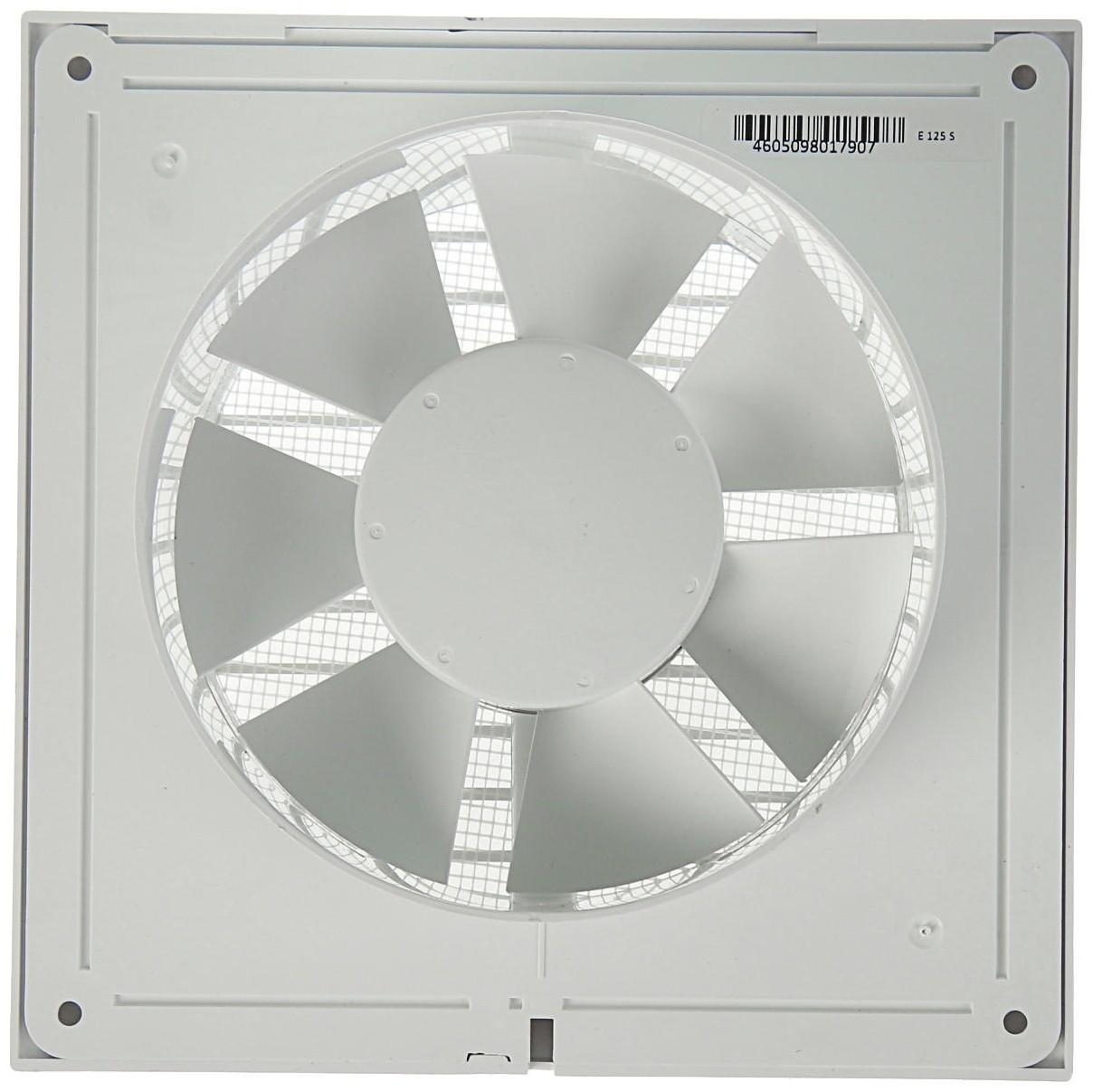 Вентилятор вытяжной ERA E 125 S, 180x180 мм, d=125 мм, 220‒240 В