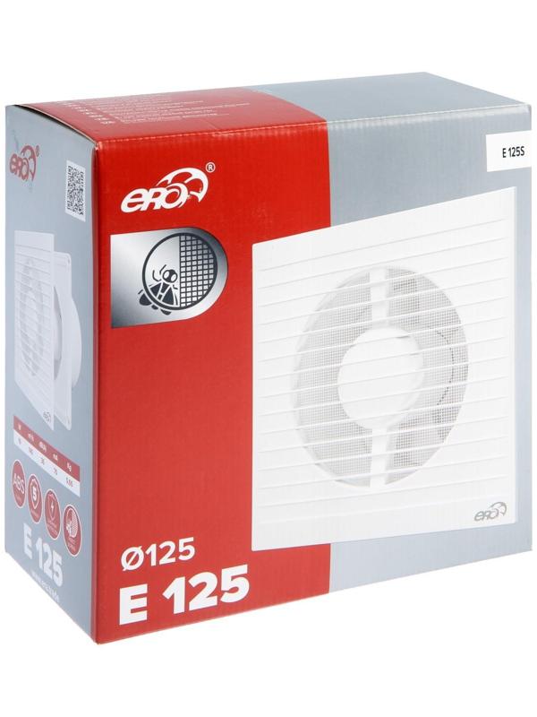 Вентилятор вытяжной ERA E 125 S, 180x180 мм, d=125 мм, 220‒240 В