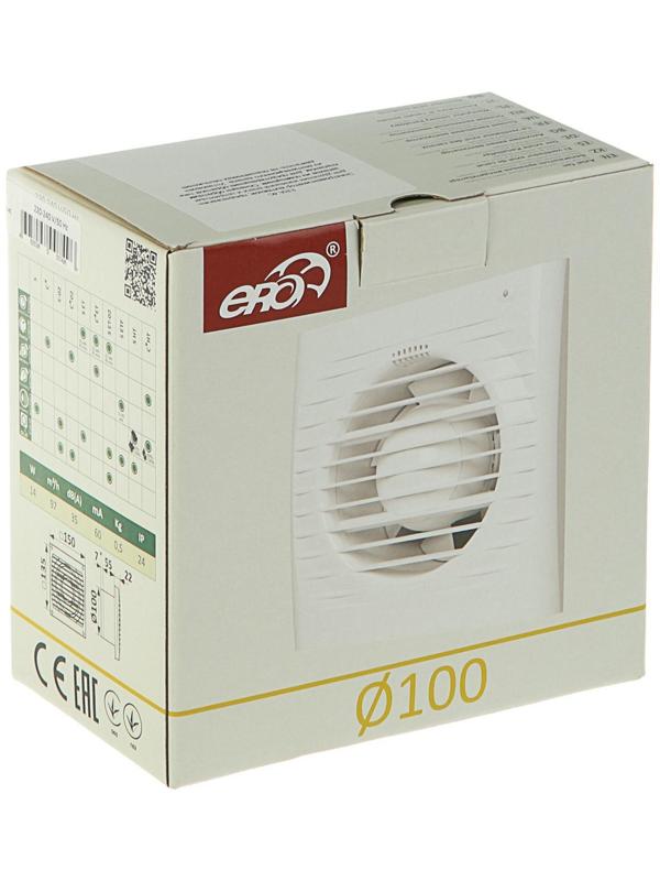 Вентилятор вытяжной ERA 4С, 150х150 мм, d=100 мм, 220‒240 В, с обратным клапаном